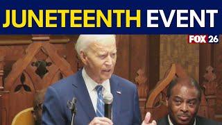Joe Biden speaks at Galveston Juneteenth event