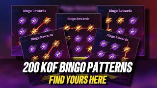 UPDATED PATTERNS KOF BINGO 2025 #MLBBGoldenMonth