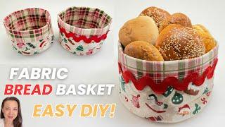 Fabric Bread Basket - Easy DIY How to sew a Fabric Basket