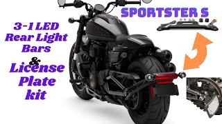 Sportster S Rear Lights & Curved License Plate Kit