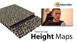 3 Most Popular Methods of using Height, Displacement or Bump Maps | Blender 2.8