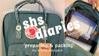 shs diaries  | preparing & packing my school backpack| STEM 11 | Philippines