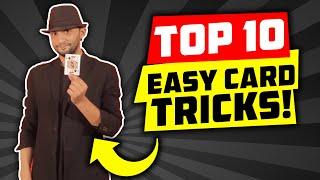 TOP 10: BEST EASY CARD TRICKS FOR BEGINNERS!  TUTORIALS!