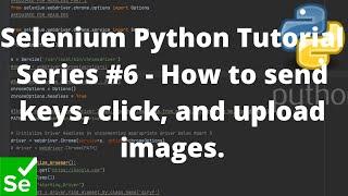 Selenium Python Tutorial Series #6 - How to send keys, click, and upload images.