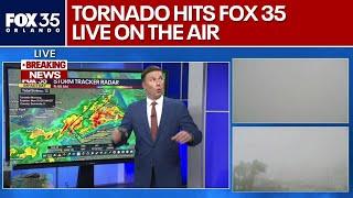 Tornado hits FOX 35 live during broadcast