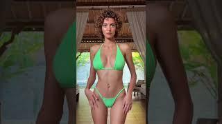 4K Girl Tropical Bikini Fashion Walk POV #shorts #youtubeshorts #bikinifashion #4k