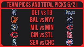 MLB Picks Today 6/21/25 | MLB Picks & Predictions Today 6/21/25