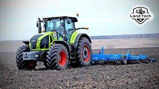 Как управлять новым трактором CLAAS Axion 940 с автопилотом! Работа с культиватором LEMKEN Korund 8!