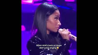 When Nicki Minaj's back up singer didn't stop singing #shorts #nickiminaj #singer #celebrities