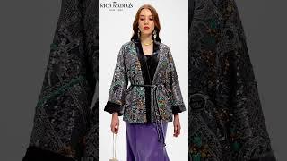 Exquisite Beadwork Silk Velvet Jacket