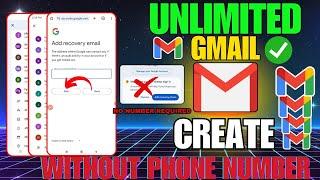 Working Trick - Create Unlimited Gmail Accounts | Gmail Account without Number Verification 