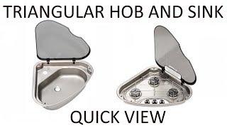 Thetford Spinflo caravan motorhome marine & campervan triangular 3 burner hob and separate sink