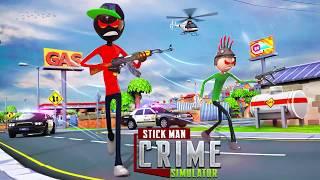 Stickman crime simulator: Rope hero stickman games