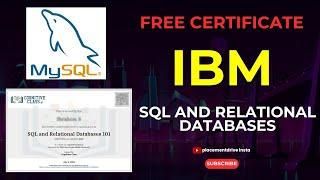 FREE IBM Certification | SQL And Relational Databases | Claim Free IBM Certificate |