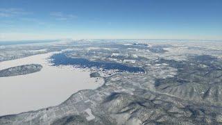 Flying Over Hokkaido (北海道), Chitose to Shibetsu, Japan