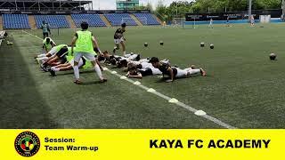 Kaya FC Academy Training Session: Team Warm-up