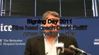 2011 Signing Day Coach Baiiff q&a