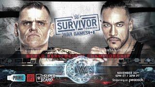 WWE SURVIVOR SERIES WARGAMES 2024 GUNTHER VS DAMIAN PRIEST OFFICIAL MATCH CARD