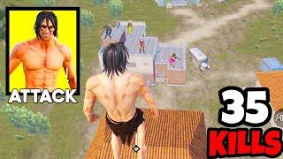 1 Attack Titan = Full Enemy Team in BGMI • (35 KILLS) • BGMI Gameplay