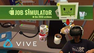 HTC Vive Job Simulator Demo (Gameplay)