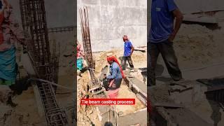 Tie beam casting process #home #construction #tiebeam #civil #site #visit #learning @ErAnoopam