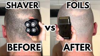 ELECTRIC SHAVER vs FOIL SHAVER For BALD HEAD SHAVING *Comparison*