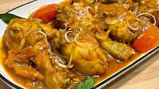 Flavourful special tamarind asam chicken cooked in a simple way