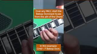 Use Bebop Dominant Scale over Min7 Like This! (PDF on Patreon, link in bio)  #guitar #jazzmusic