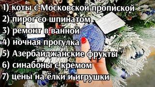  Московская прописка  Азербайджанские фрукты  пироги   ванна  прогулка ночью   цены на ёлки