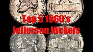 TOP 5 1960'S JEFFERSON NICKELS YOU SHOULD LOOK FOR IN CHANGE - HIGH GRADES SELL FOR UP TO $27,500!