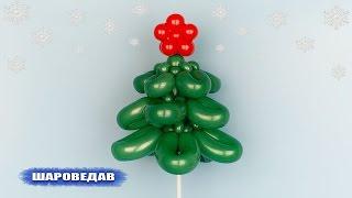 Christmas fir-tree of balloons