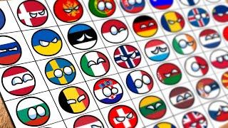 Drawing all the EUROPEAN COUNTRYBALLS / How to draw  COUNTRYBALLS