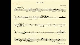 Bologne, Joseph - Andante backing track for tenor sax Bb metronom