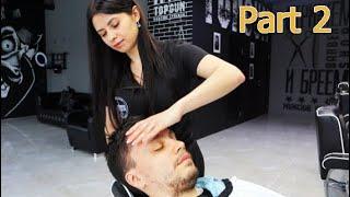 ASMR Head and face massage in Russian barbershop by Victoria Part 2