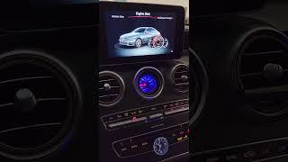 2018 Mercedes c43 amg engine data screen for horsepower and torque reading.