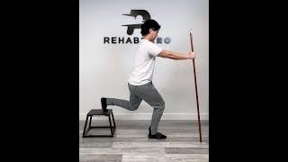 Assisted Bulgarian Split Squat - glute and quad strengthening exercise