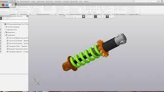 Видеоуроки Компас 3D V17 Анимация амортизатора