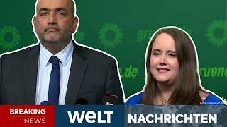 BERLIN: "Neustart!" Paukenschlag! Grünen-Spitze um Omid Nouripour und Ricarda Lang tritt zurück LIVE