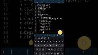 Python turtle graphic design || python coding status  #shorts   #programming  #turtle  #python
