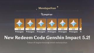 New Redeem Code Genshin Impact 5.2!