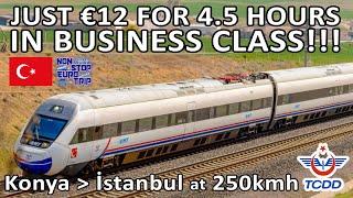 JUST €12 FOR 4.5 IN BUSINESS CLASS / TCDD YHT REVIEW FROM KONYA TO ISTANBUL IN TURKEY