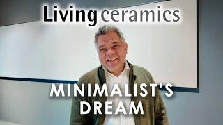 A minimalist's dream. Overview of the Living Ceramics tile showroom in Spain