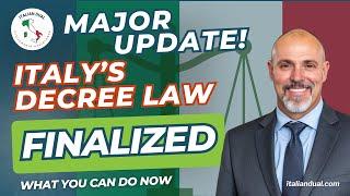 MAJOR UPDATE: Italian Citizenship Law Finalized — What You Can Still Do!