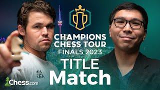 Champions Chess Tour Finals 2023 TITLE MATCH: Watch Magnus v Wesley In $200,000 Match Of The Year!