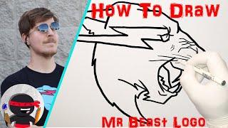 How To Draw The Mr Beast Logo | Easy, Step By Step Tutorials For Beginners