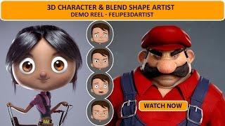 3D Character & Blend Shape Artist - Demo Reel - Felipe3DArtist