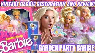 VINTAGE BARBIE RESTORATION AND REVIEW! 1988 GARDEN PARTY BARBIE! COMPLETE RESTORATION TUTORIAL!