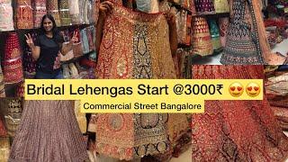 Best Bridal Lehengas Collections | Commercial Street Bangalore | Golden Bride @khushbushetty #bride