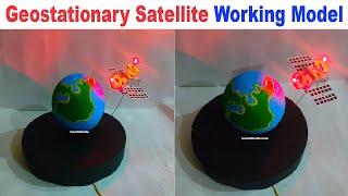 geostationary satellite working model for science exhibition making in step by steps | howtofunda