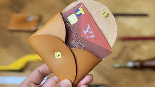 Making a HANDMADE Leather  Card Wallet - DIY BUILD ALONG